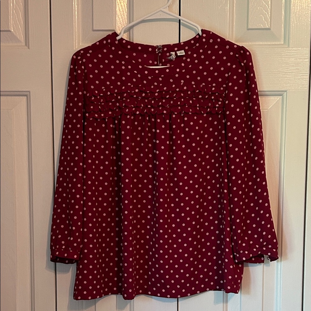 Polka Dot Long Sleeve Top